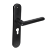 deurklink_zwart_op_schild_pc55_met_vlakke_greep_per_set