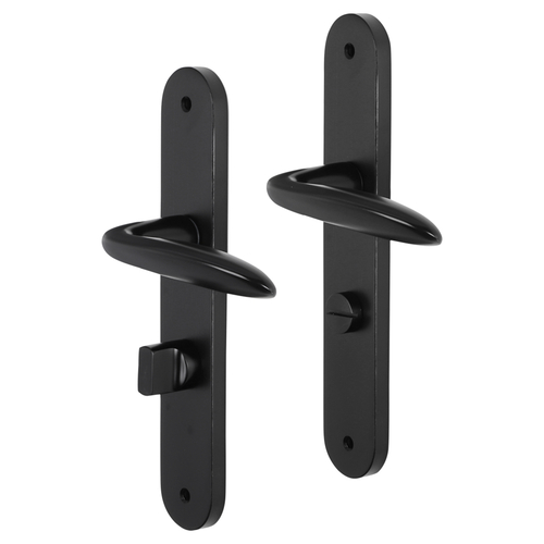 wc_deurbeslag_zwart_op_schild_wc63_met_design_greep_per_set