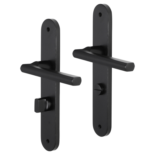 wc_deurbeslag_zwart_op_schild_wc63_met_vlakke_greep_per_set