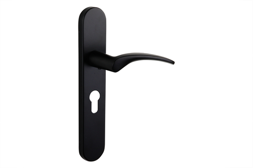 lavuzo_deurkruk_lodini_zwart_met_afgerond_schild_pc55_per_set