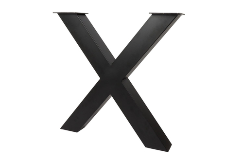 Tafelpoot_Zwart_Staal_X_vorm_1