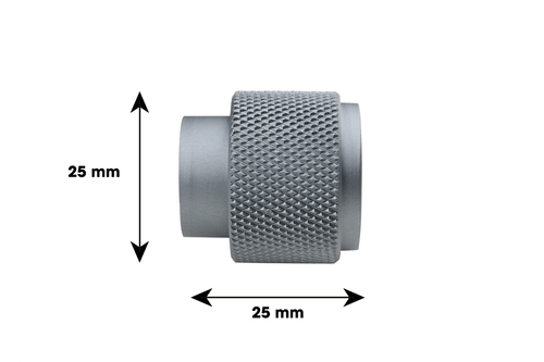 LavuzodesignmeubelknopsatijnRVSKnurl25x25_perstukafmeting
