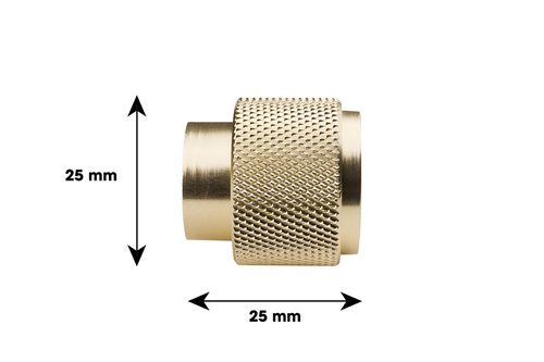 LavuzodesignMeubelknopSatijnGoudKnurl25x25_perstukafmeting