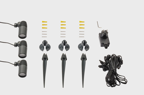 Prikspot_Set_Compleet_12V_LED_Warm_wit_Set_3_stuks_Onderdelen